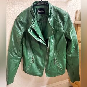 Women’s Green Leather Jacket
